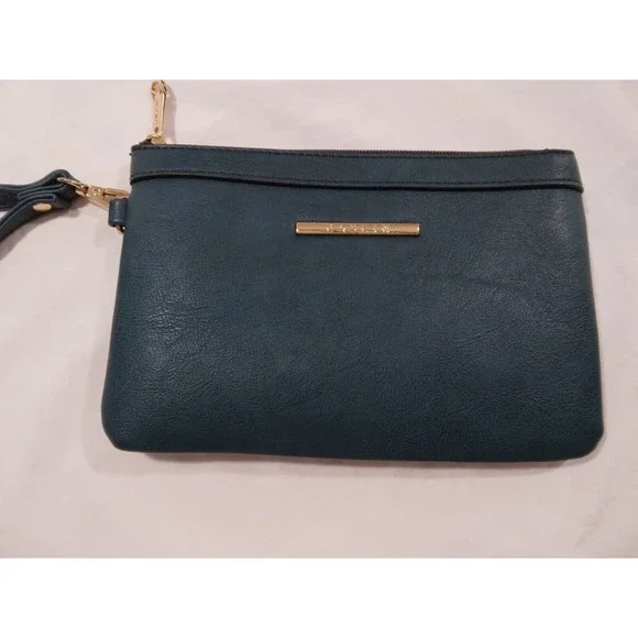 Dasein Handbag Large Satchel Shoulder Bag Purse with Matching Wristlet Teal - Picture 8 of 16